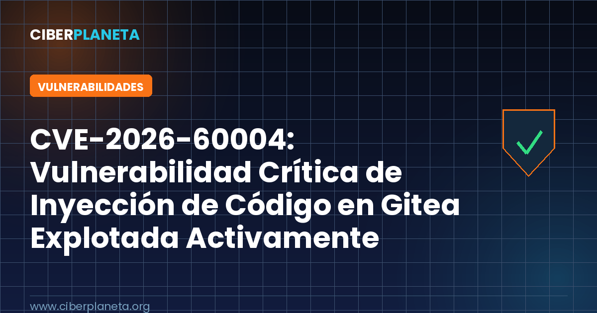 CVE-2026-60004: Vulnerabilidad Crítica de Inyección de Código en Gitea Explotada Activamente