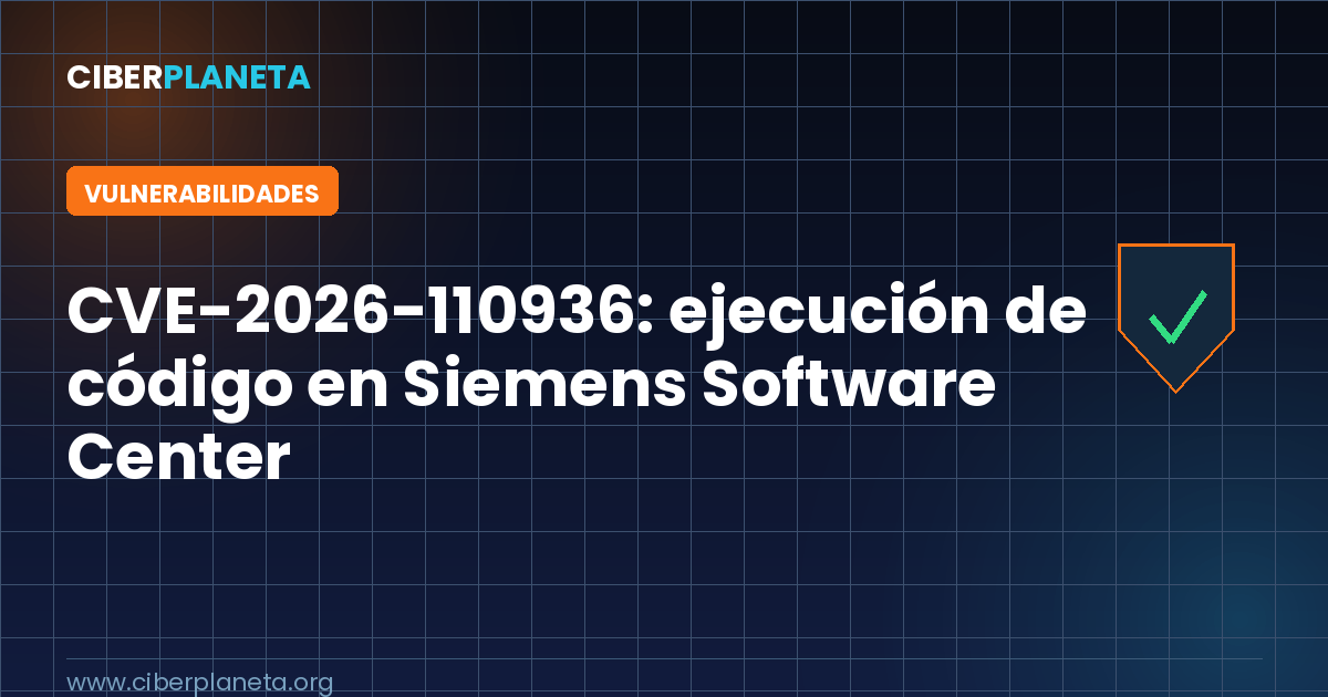 CVE-2026-110936: ejecución de código en Siemens Software Center