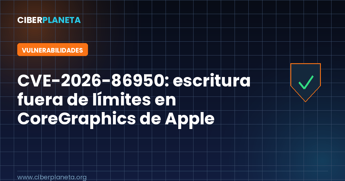 CVE-2026-86950: escritura fuera de límites en CoreGraphics de Apple