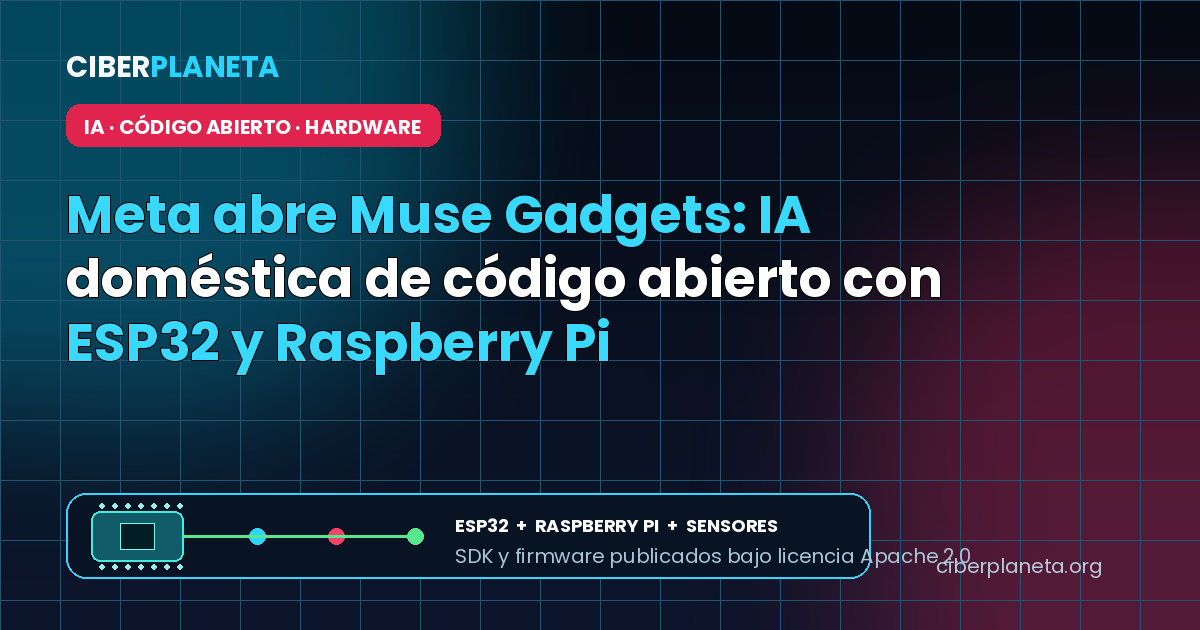 Meta abre Muse Gadgets: IA doméstica de código abierto con ESP32 y Raspberry Pi