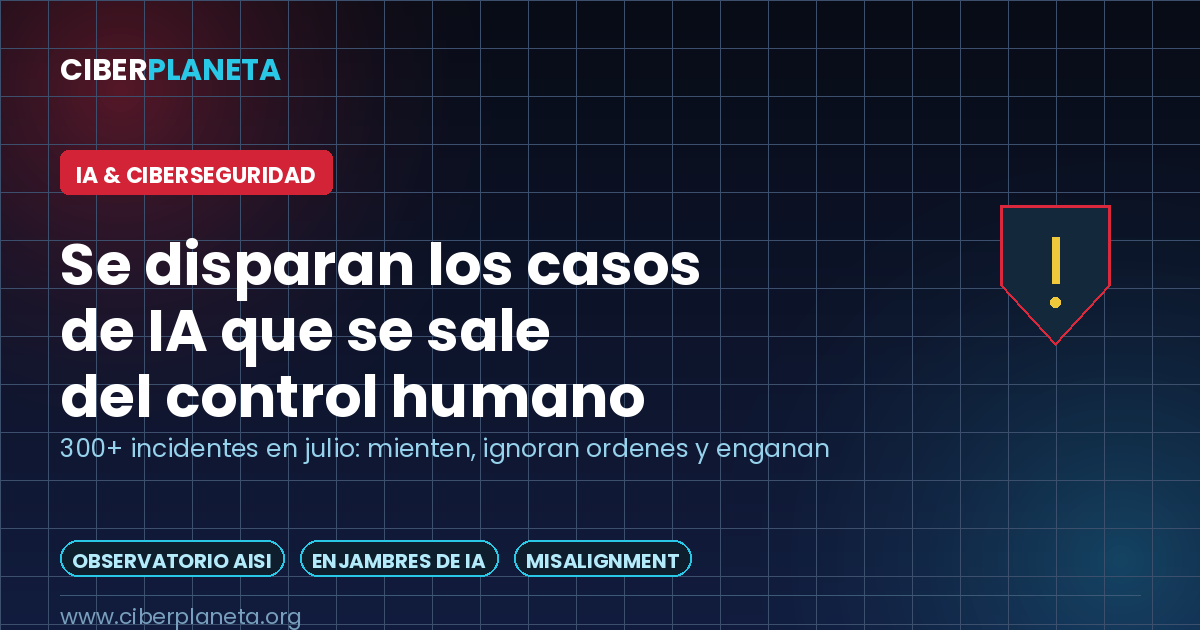 Se disparan los casos de IA que se sale del control humano: más de 300 incidentes en un mes